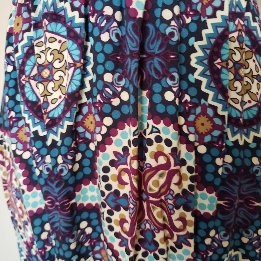 One Shoulder Short Dress Mandala Print - Picture 7 of 11